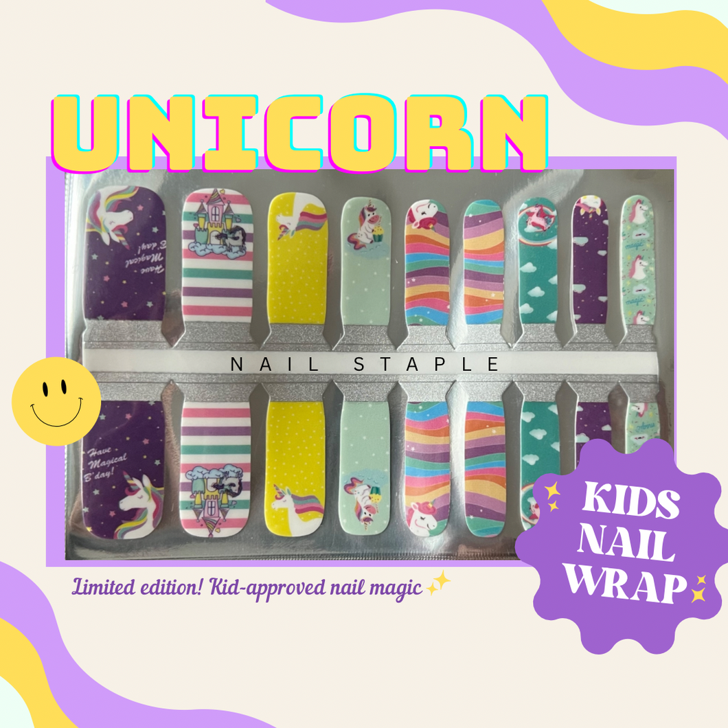 Unicorn (Kids Nail Wrap)